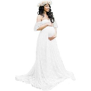 Off-Shoulder Maternity Maxi  Dress  Size Small for Photography